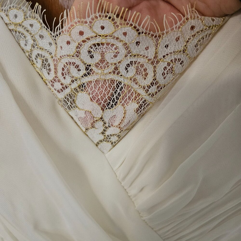 BHLDN by Anthropologie Jenny Yoo Evangeline Wedding Gown - size 8 - Picture 4 of 13